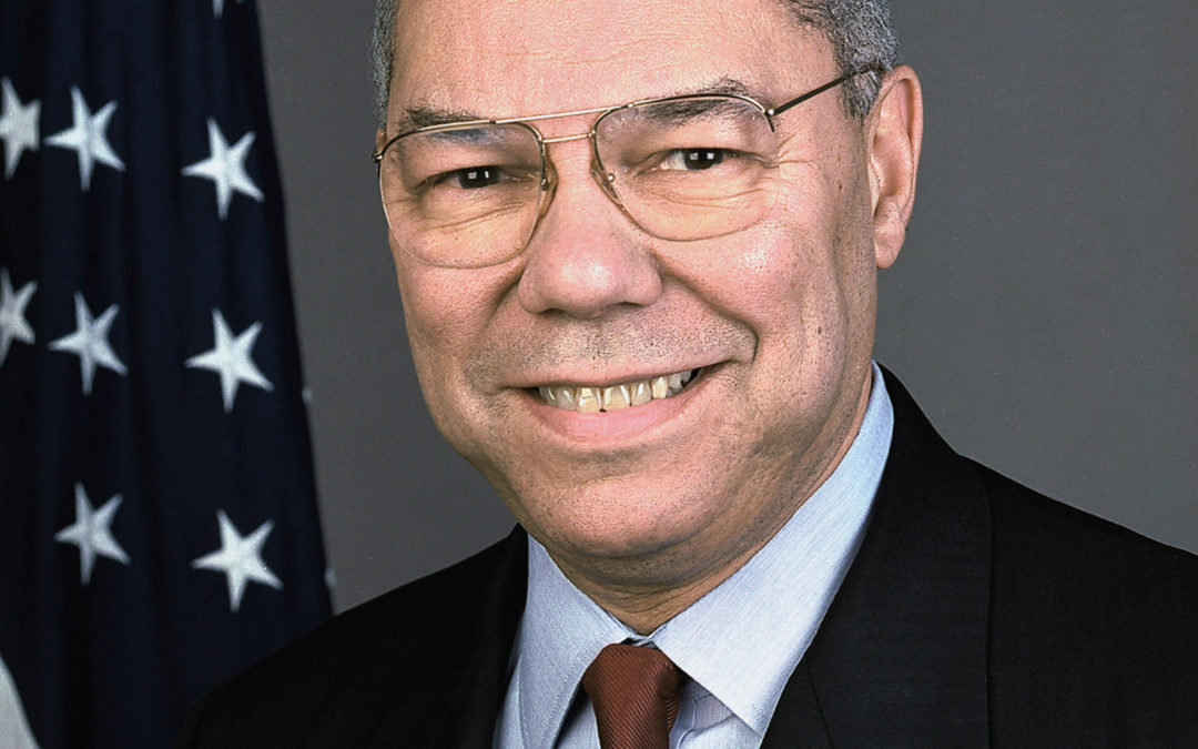 Former Secretary of State and Joint Chiefs of Staff Chairman Colin Powell announces he is no longer a Republican